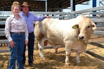 George Hoare & daughter Ashlyn, Rockview  Cattle Co with Braylyn Fatso